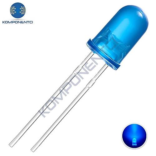 5mm Led Mavi Diyot Diffused 1 Adet