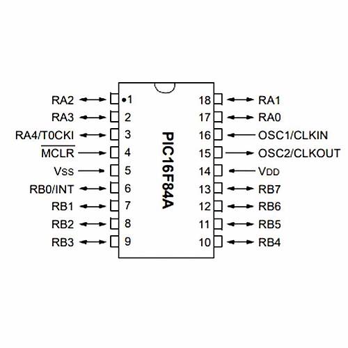 PIC16F84A-04/P DIP18 8-Bit 20MHz Mikrodenetleyici