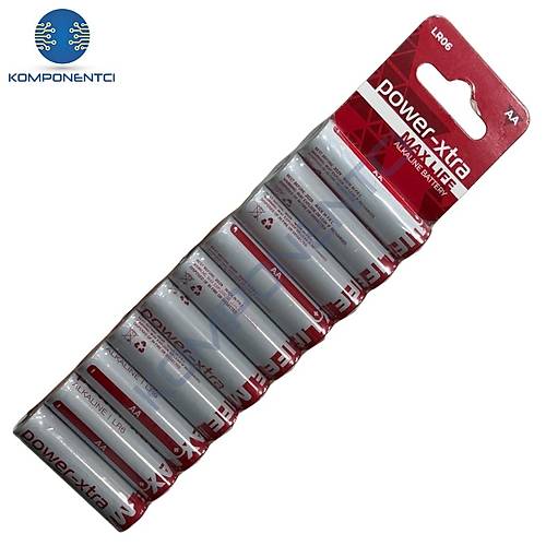 Power-Xtra MaxLife AA LR06 Alkalin Pil - 10'lu Blister