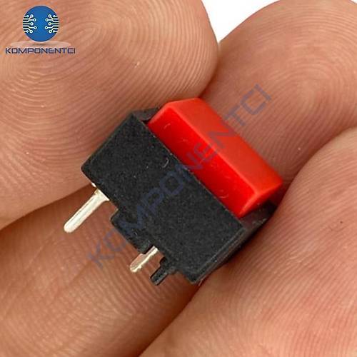 IC-204C Yaylı Kare Plastik Buton 12x12mm PBS-18B (Kırmızı)