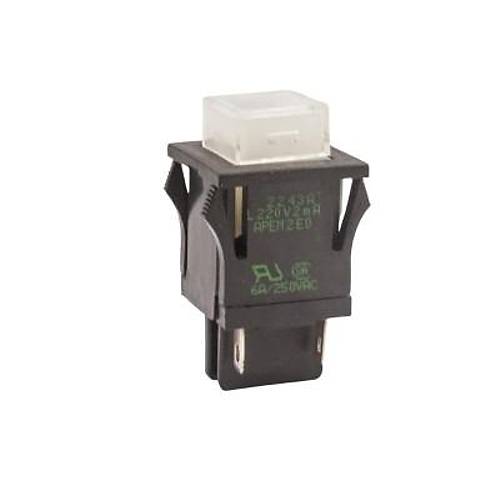 2243A 22mm 220V Işıklı Yaylı Push Buton - Beyaz