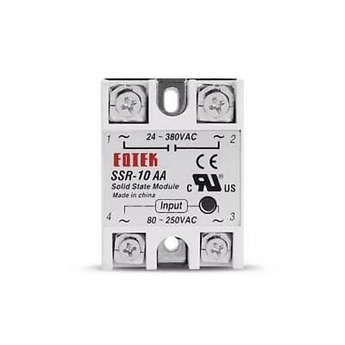 SSR-10AA Solid State Röle 10A - 80-250VAC Giriş 24-380VAC Çıkış