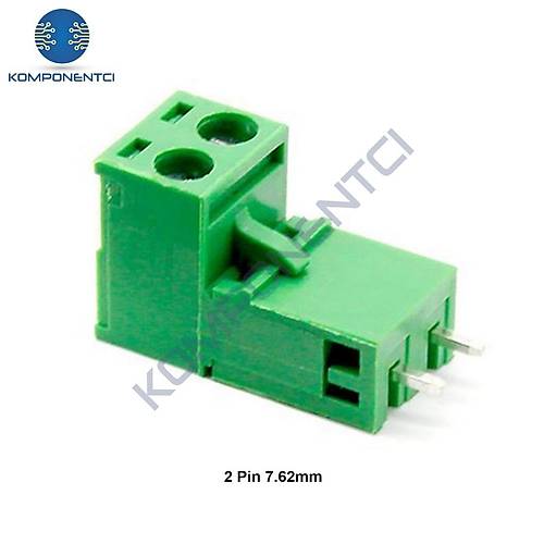 2 Pin 7.62mm Geçmeli 180C Takım Klemens