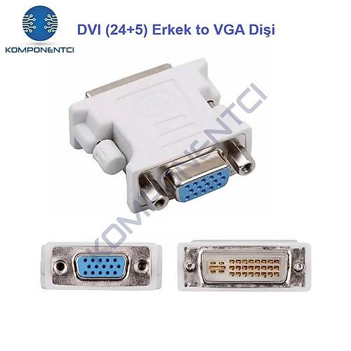 DVI 24+5 Erkek to VGA Dişi Çevirici Dvi Male to Vga Female Convertor