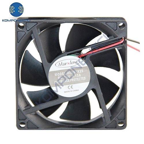 IC-216 Kare Fan 80x80x25mm 12V DC 2 Kablo