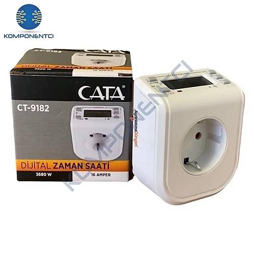 Cata Zaman Ayarlı Dijital Saatli Priz CT 9182