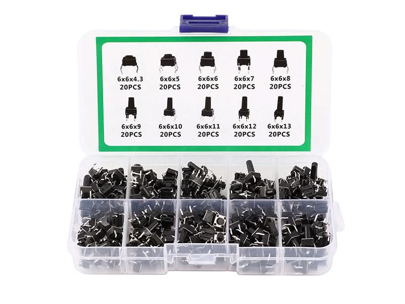 Tactile Switch Kit 200pcs - Kuriosity