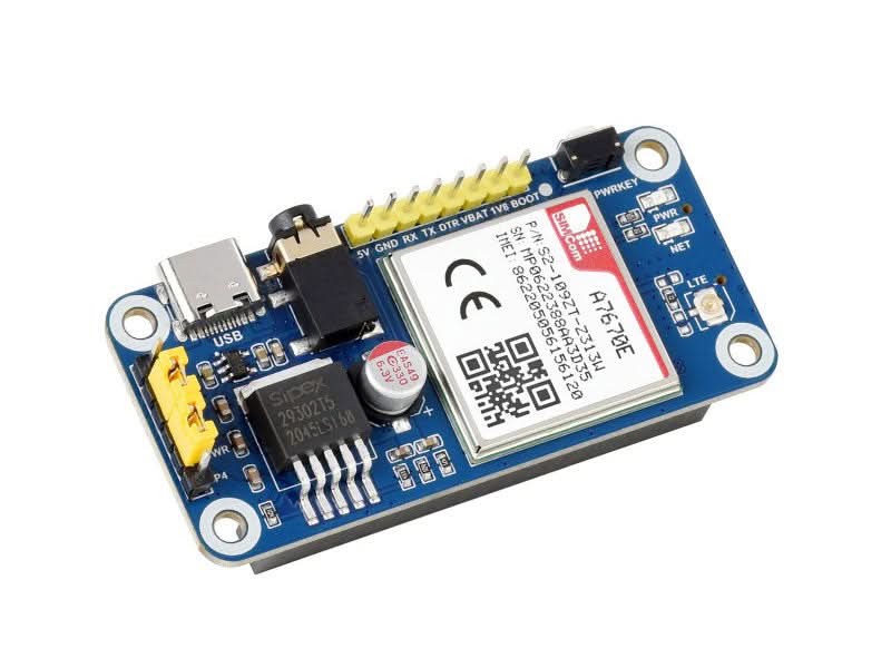 A7670E LTE Cat-1 HAT | Raspberry Pi, SG LTE & LBS - Kuriosity
