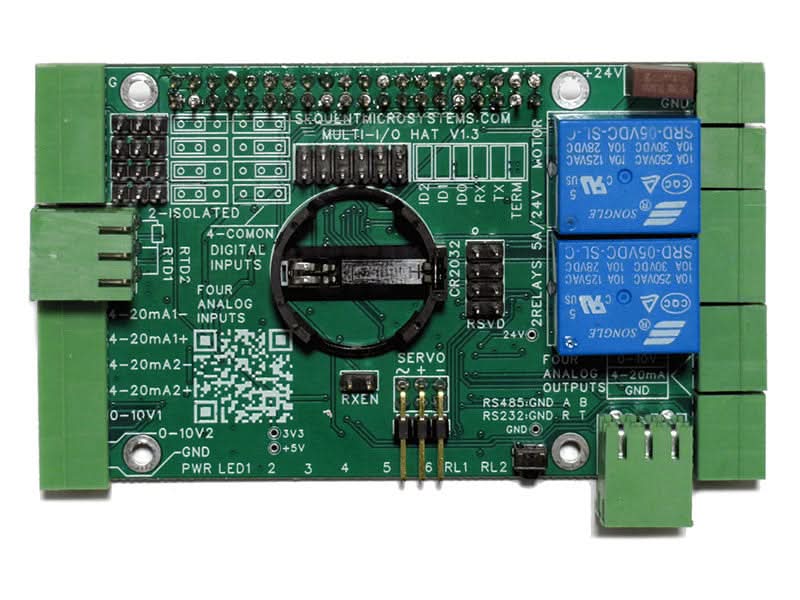 Multi-IO 8-Layer Stackable Modbus HAT for Raspberry Pi - Kuriosity