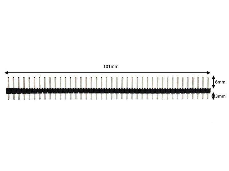 Male Header 40-Pin Black Red Yellow White - Kuriosity