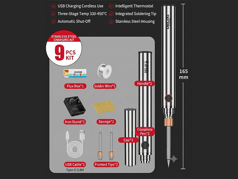 Wireless Rechargeable USB Soldering Iron - Kuriosity