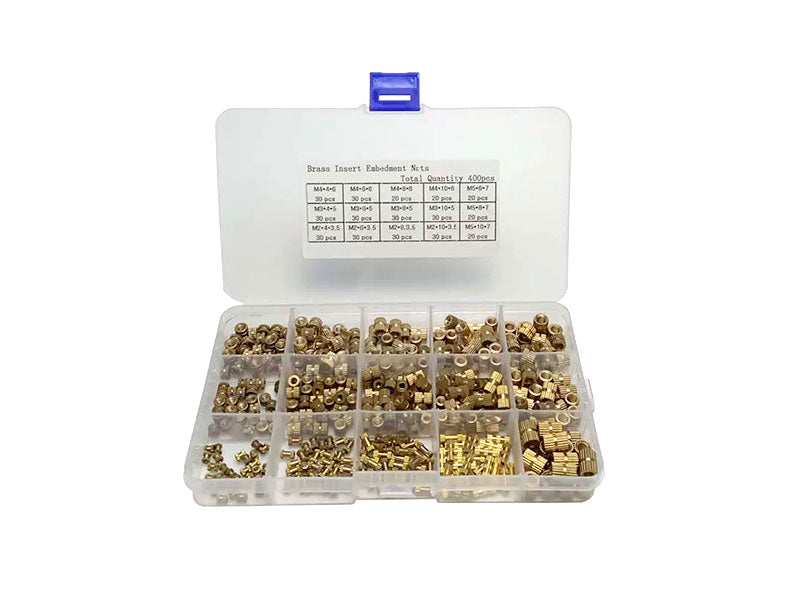 Brass Inserts M2 M3 M4 M5 400pcs - Kuriosity