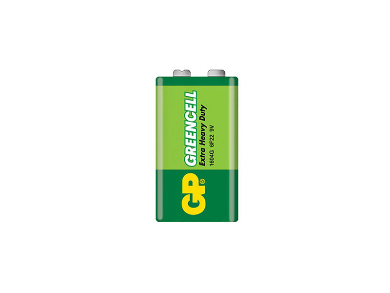 9V Carbon Battery | GP Non-Rechargeable 3-Year Life - Kuriosity