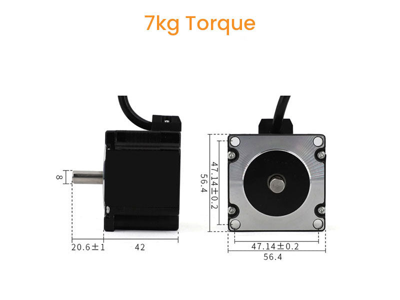 Stepper Motor NEMA 23 7kg 10kg 12kg Torque - Kuriosity