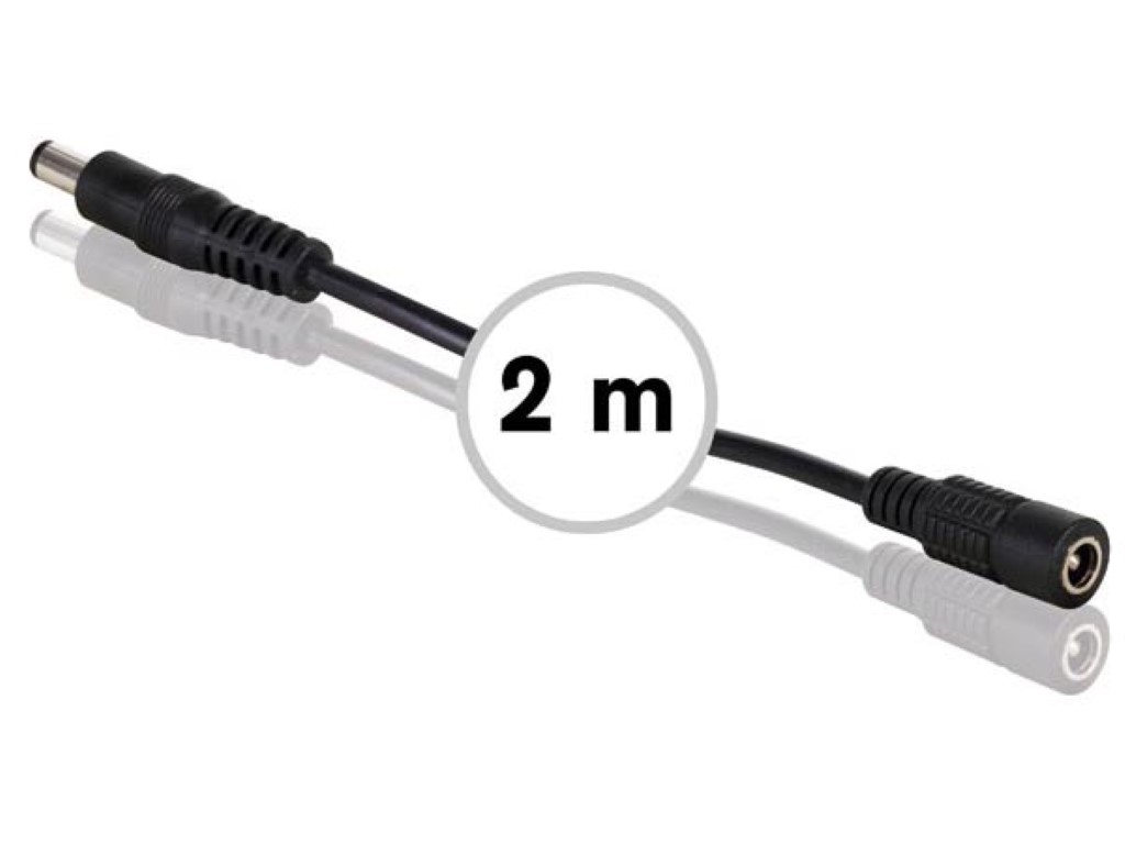 2.0m DC-verlengkabel 2.1x5.5mm