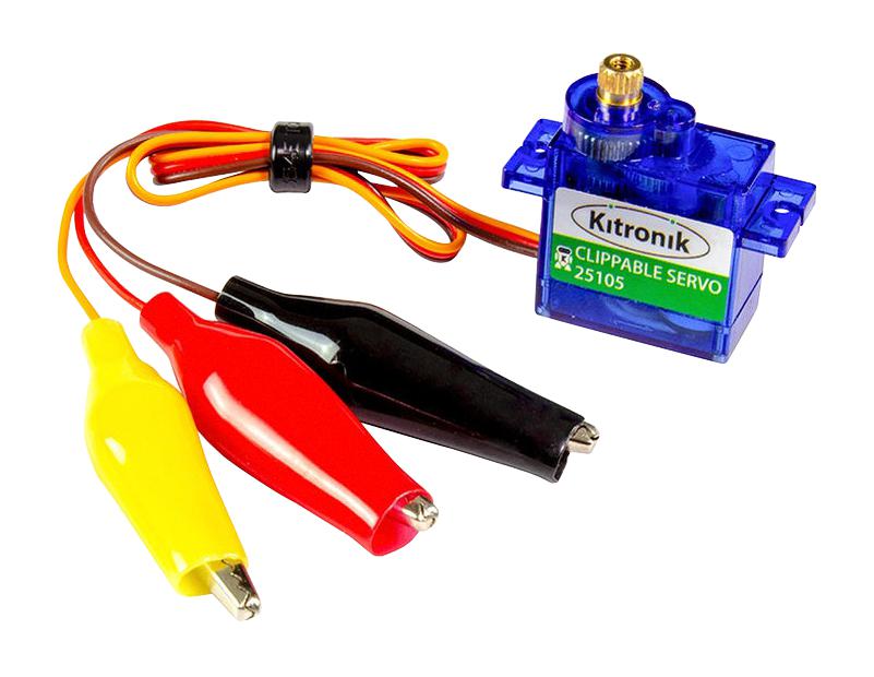 Kitronik Clippable Servo 180° met Krokodillenklemmen