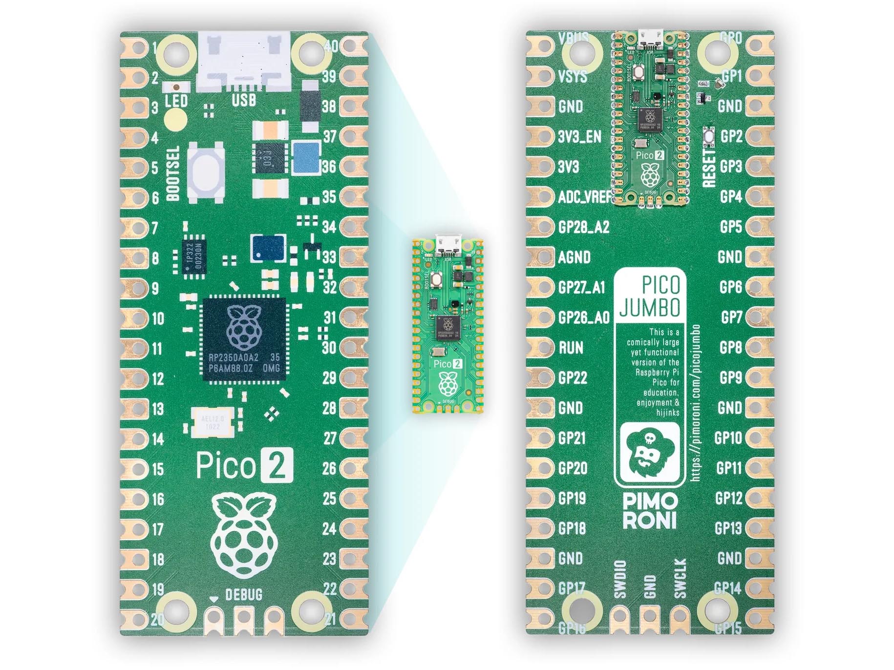 Pico Jumbo met Raspberry Pi Pico 2