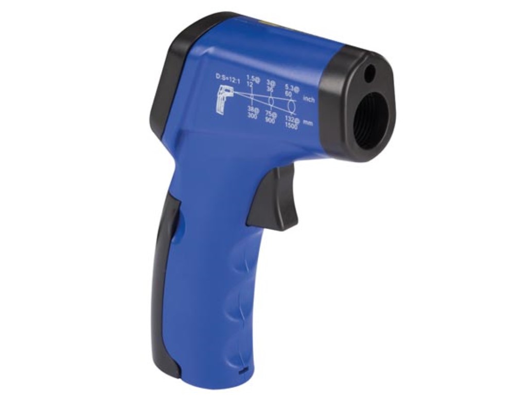 DEM100 infrarood thermometer –50°C tot 330°C