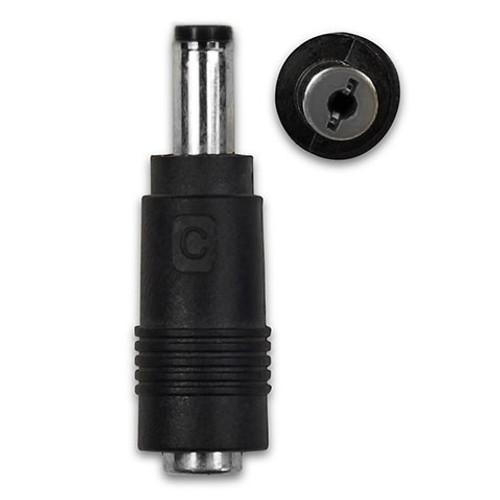 Male 5.5x2.5mm naar Female 5.5x2.1mm adapterplug