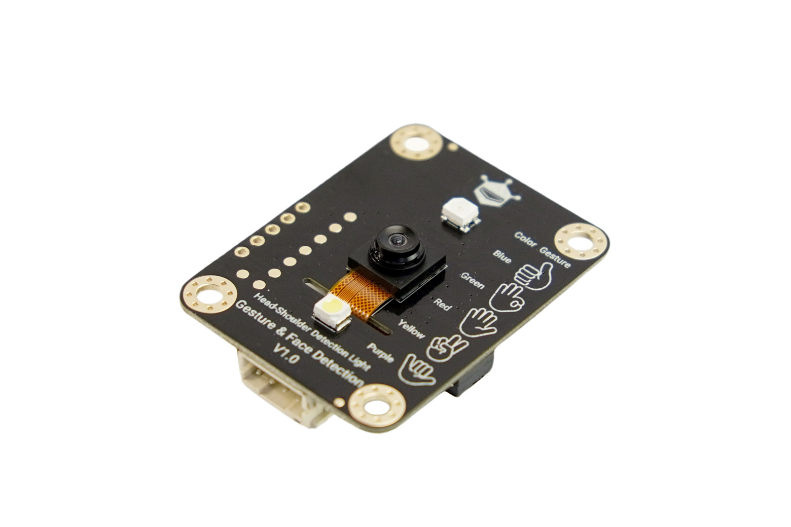 Gravity Offline Edge AI Gebaren- en Gezichtsdetectiesensor – 5 Gebaren, 10 Gezichten, 3m (Arduino/RPi/ESP32)