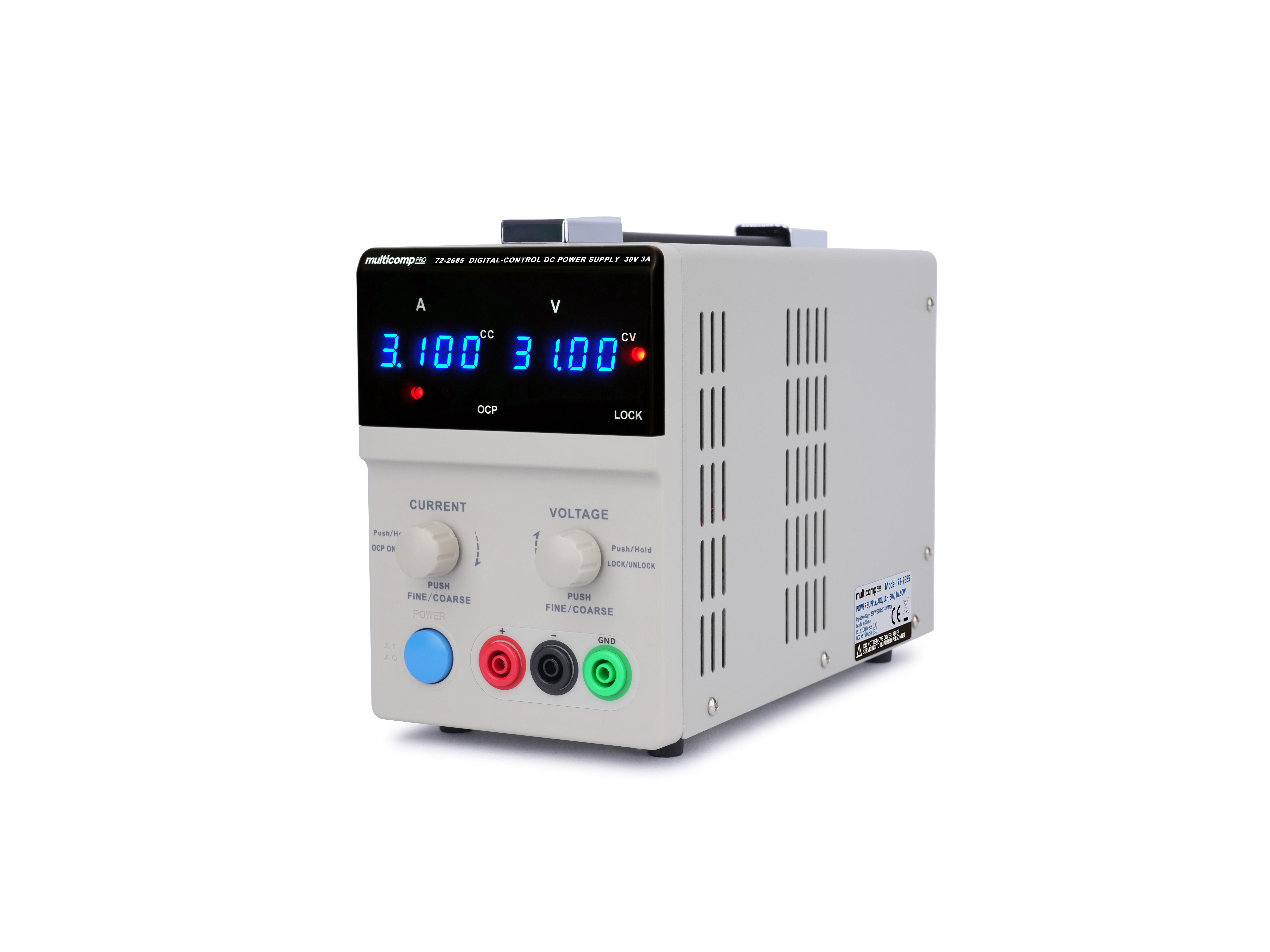 DC Labvoeding - 1-kanaals - 0-30V / 0-3A