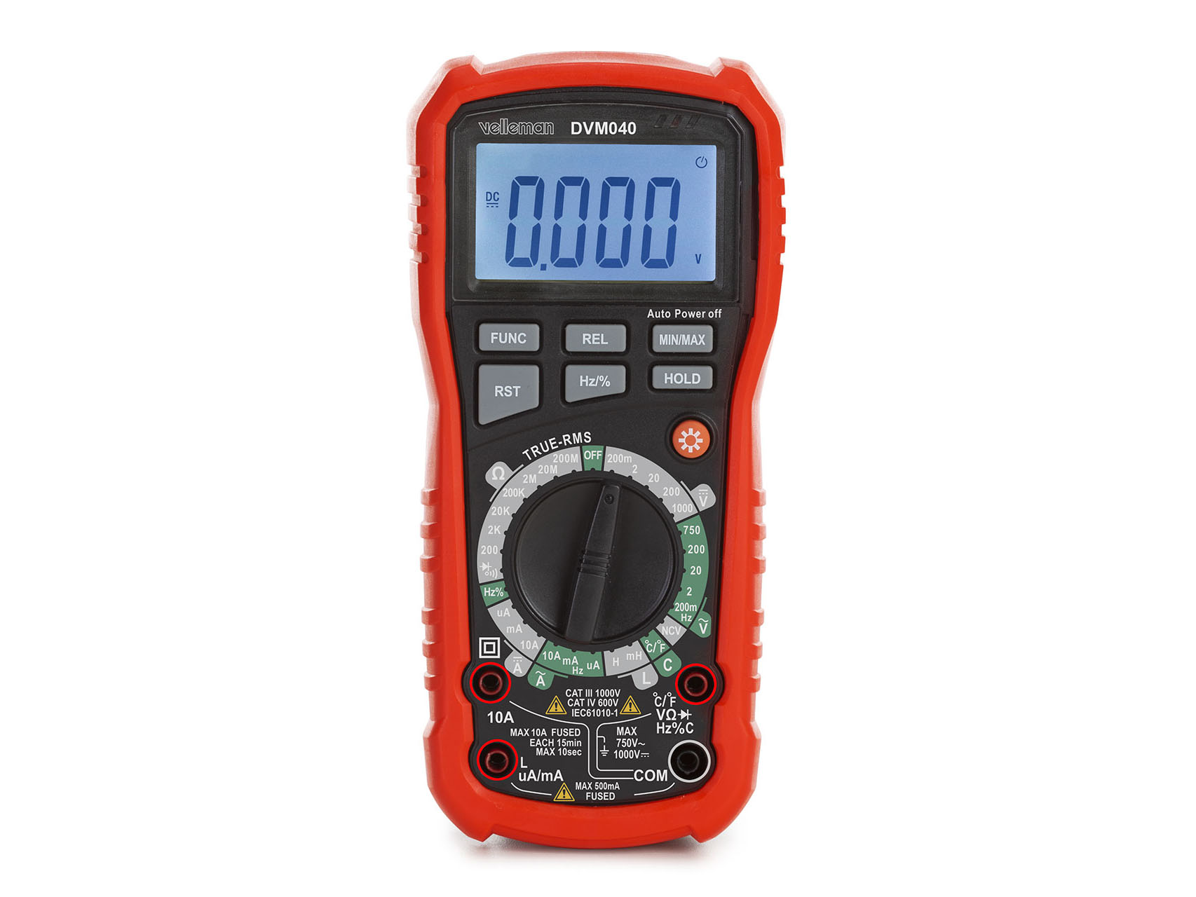 Digital Multimeter - CAT III 1000V / CAT IV 600V - 10A - True RMS