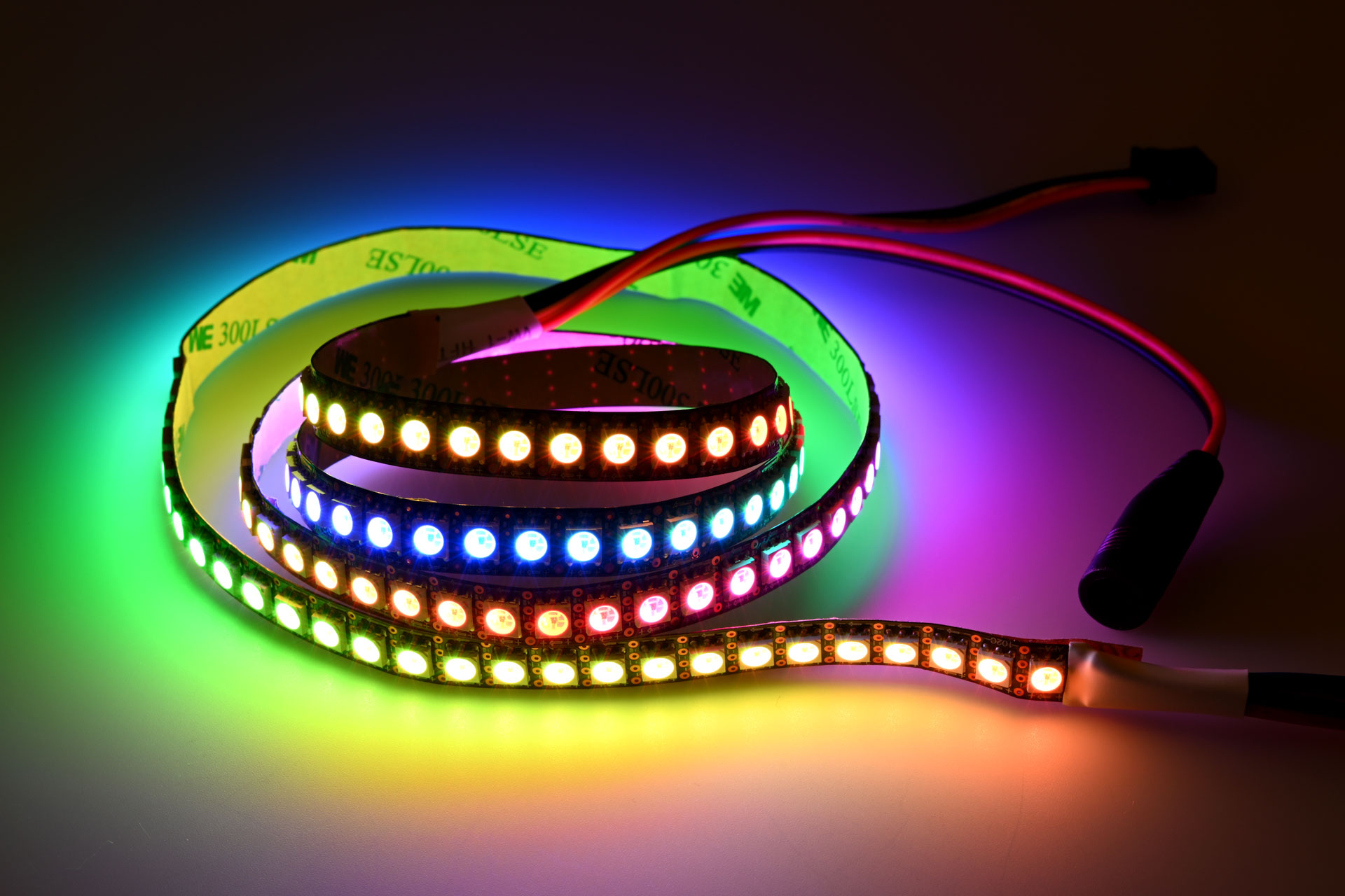 Digitale RGB Ledstrip APA102 - 144 LED - Zwarte PCB - 1M