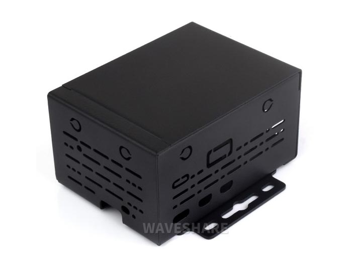 Industriele metalen behuizing voor RPi 5 - Zwart