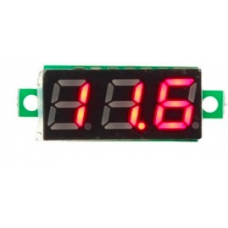 Mini 2.5-30VDC Voltmeter - Rood