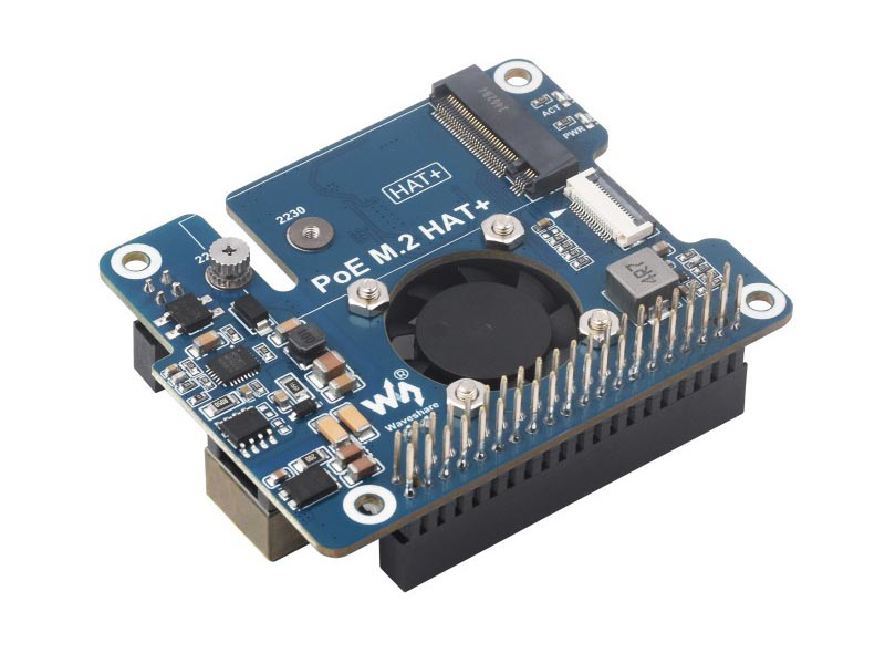 M.2 NVME M-Key 2242 en PoE HAT voor RPi5