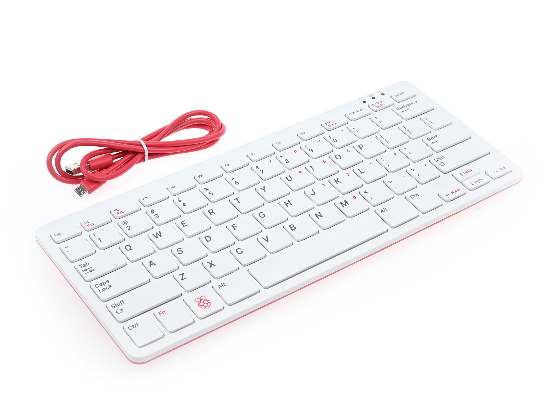 Raspberry Pi Keyboard - US Layout - Rood/Wit