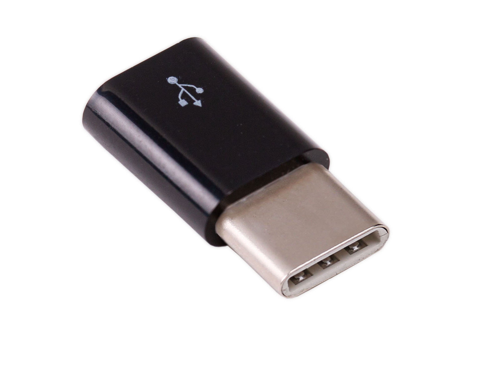 USB micro-B naar USB-C adapter - Zwart