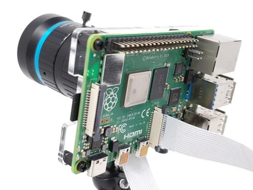 Bevestigingsplaat voor de Raspberry Pi en HQ camera