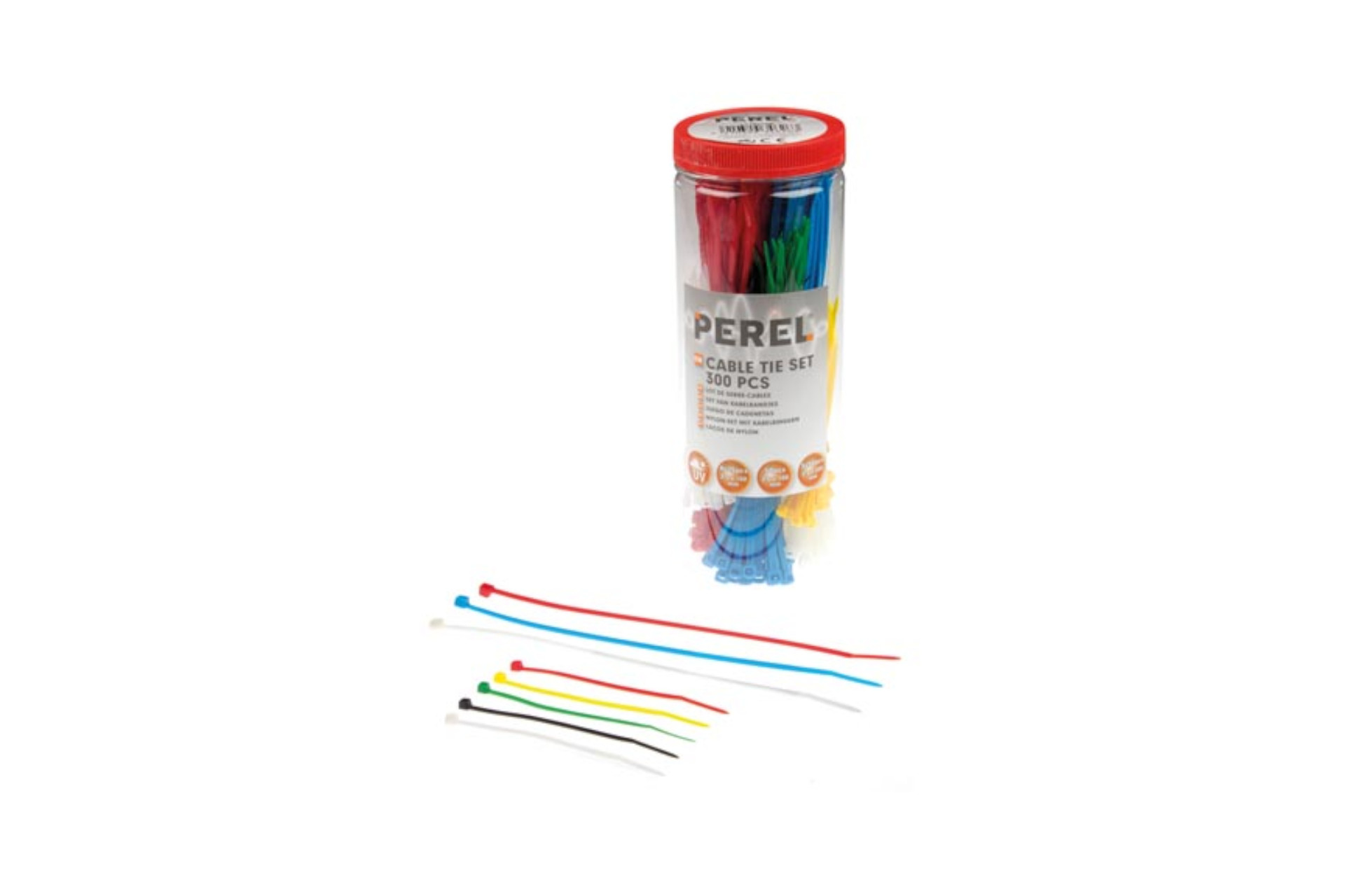 Set met Nylon Kabelbinders - Verschillende Kleuren (300 stuks)