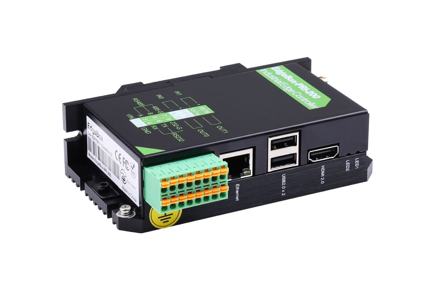 EdgeBox RPi 200 - Industrial Edge Controller 4GB RAM, 16GB eMMC, WiFi