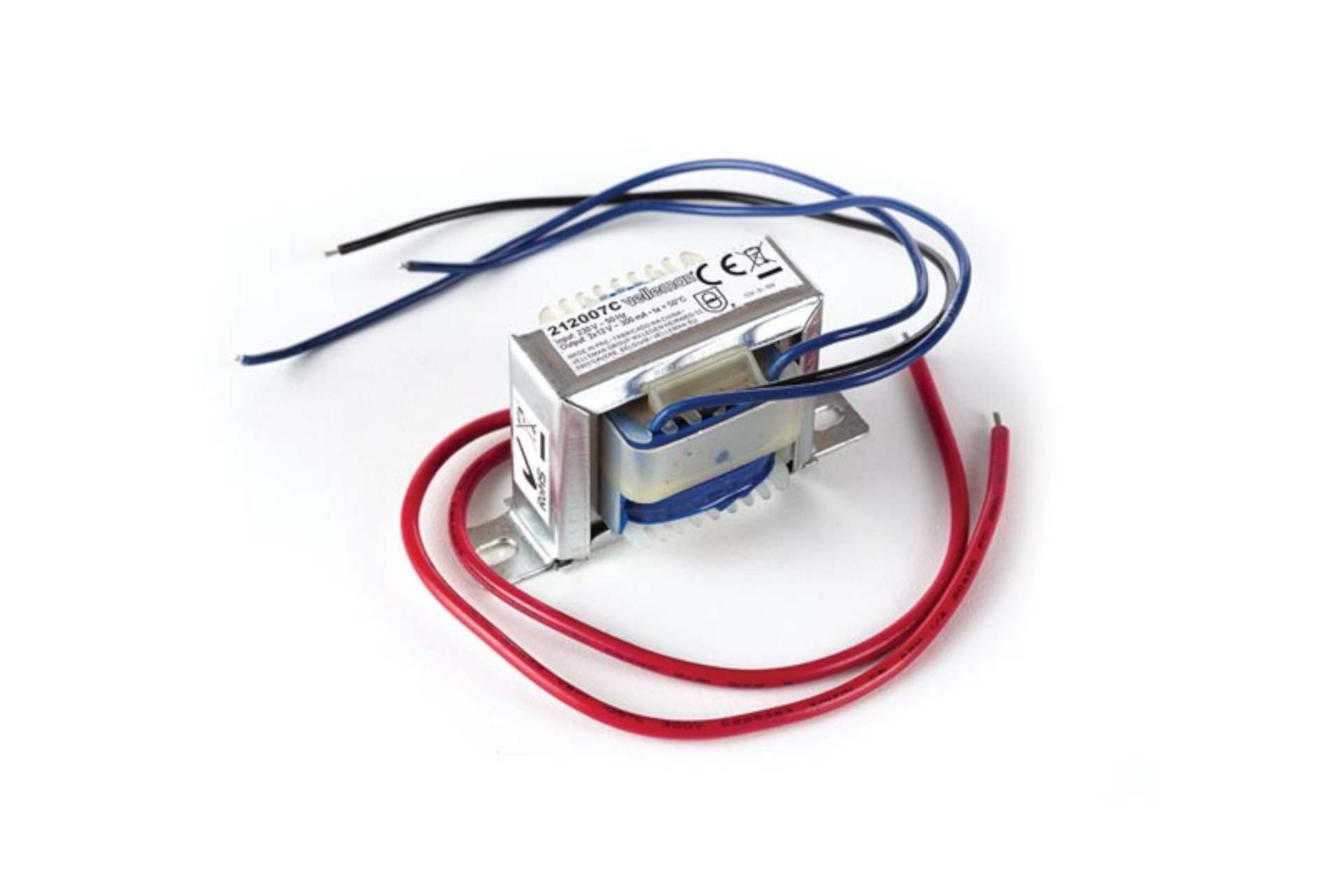 Open-Chassis Transformator - 7.2VA 2x 12 V ~300mA max.