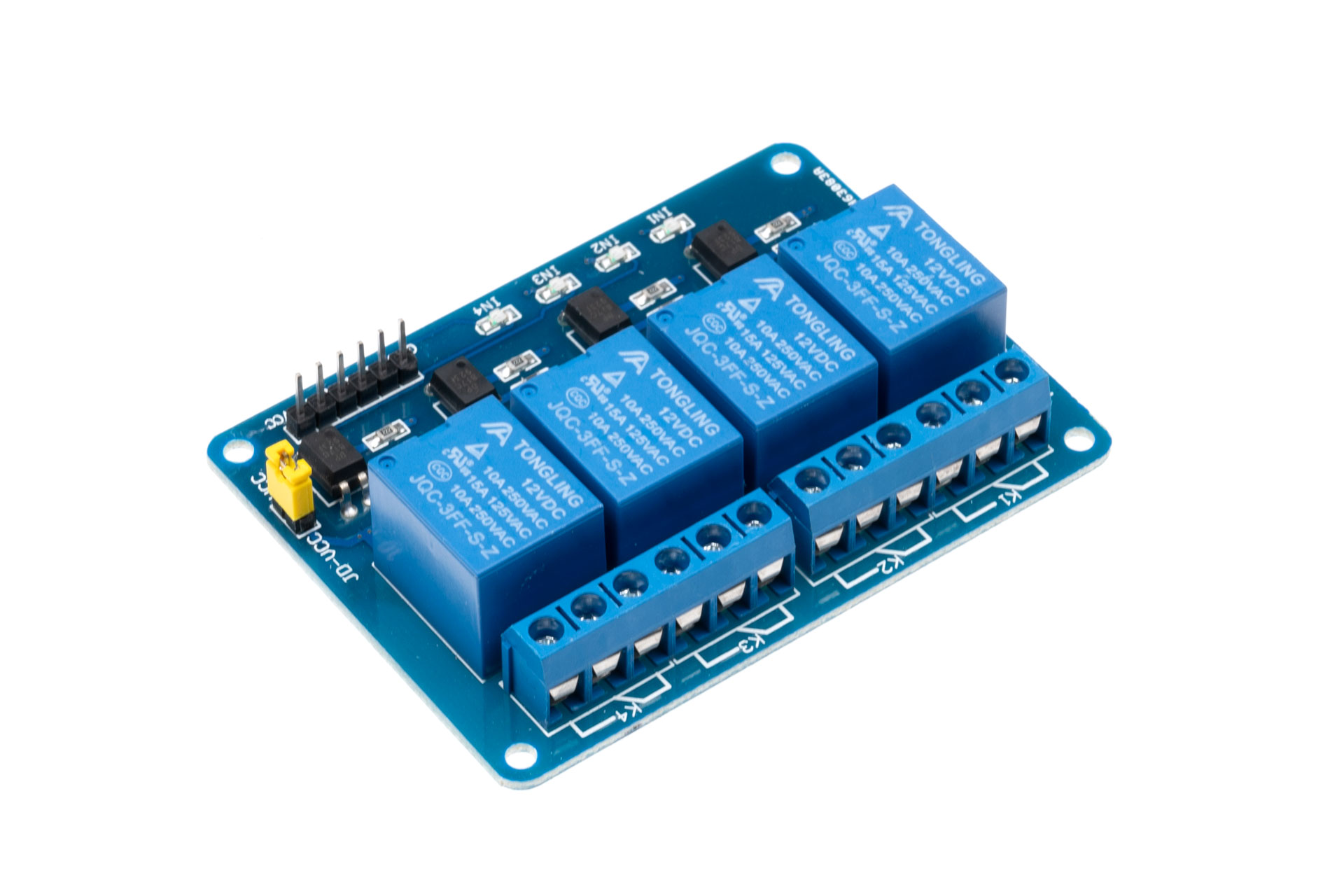 4-kanaals 12V relais module