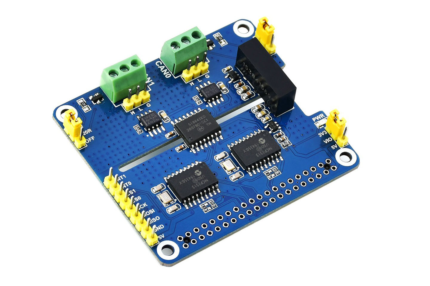 2-Kanaals geïsoleerde CAN HAT voor Raspberry Pi