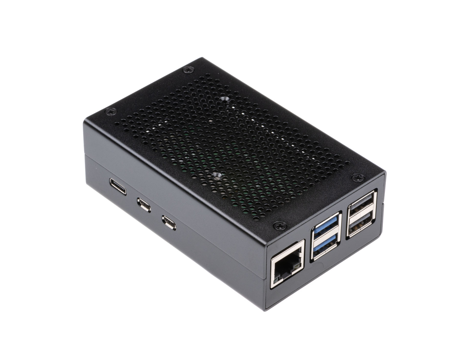 Aluminium behuizing voor Raspberry Pi 5 - Zwart