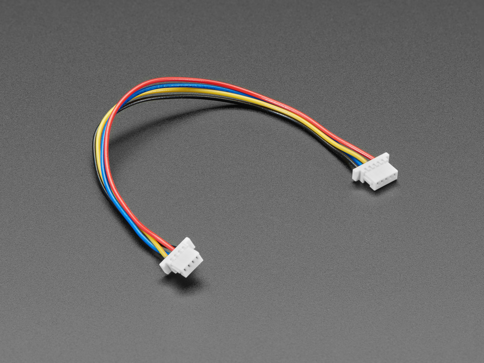 5-pin JST ESLOV to 4-pin JST SH STEMMA QT / Qwiic Cable - 100mm long