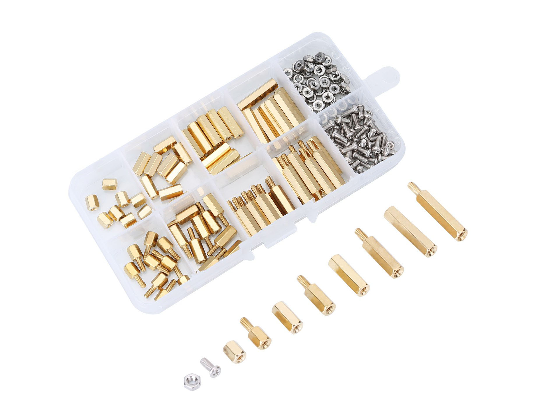 Messing Male/Female Spacer Set - M2.5 - 120 stuks