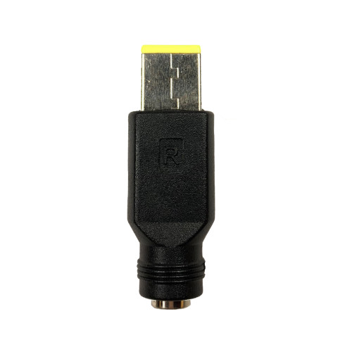 Square Lenovo connector naar female 5.5x2.1/2.5 adapterplug