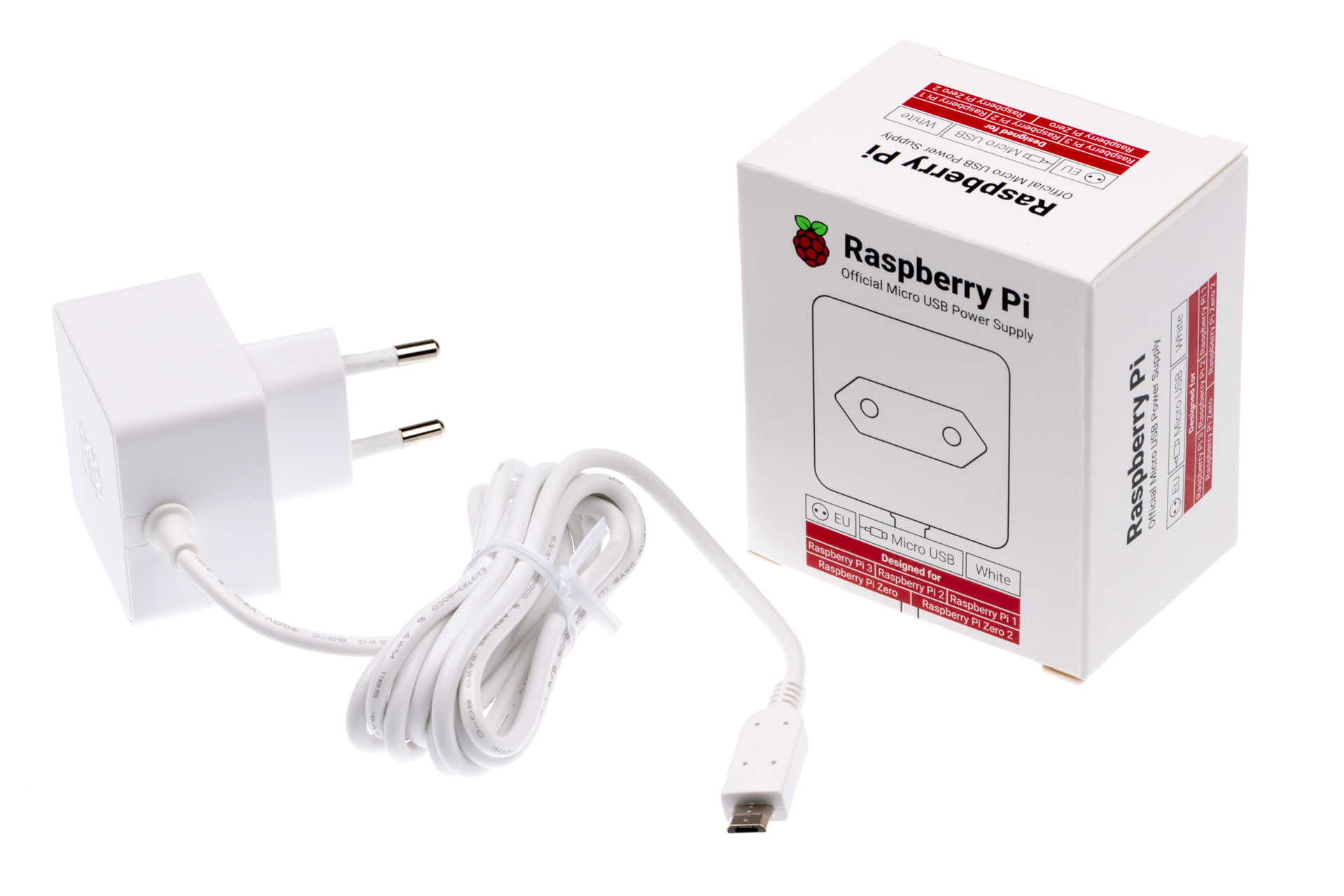 Raspberry Pi PSU 5.1V 2.5A MicroUSB - EU-plug