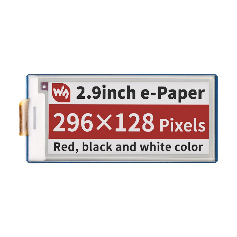 2.9inch E-Paper Module for RPi Pico, 296x128 - Red/Black/White