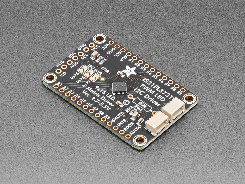 Adafruit 16x9 Charlieplexed PWM LED Matrix Driver - IS31FL3731 - STEMMA QT / Qwiic