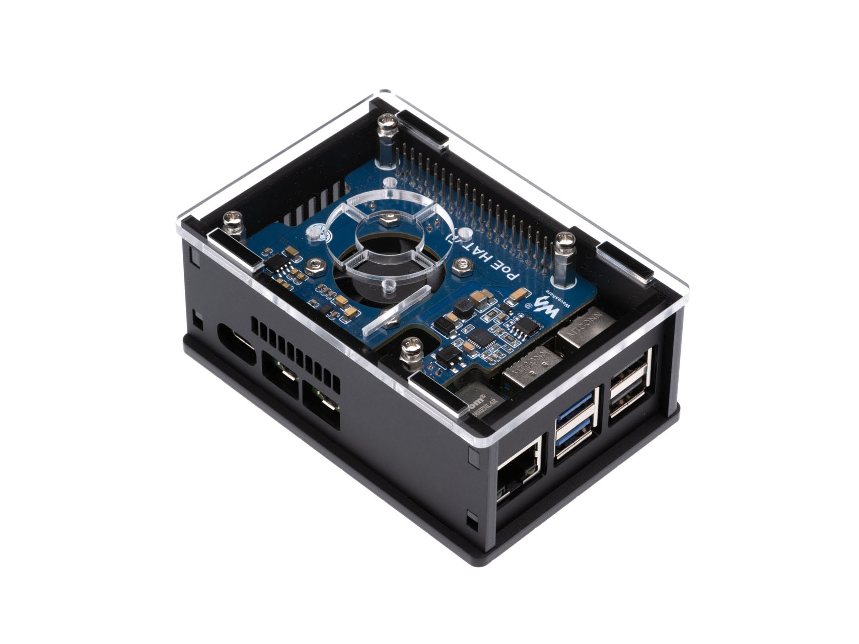 Unity V2 PoE behuizing voor RPi 5