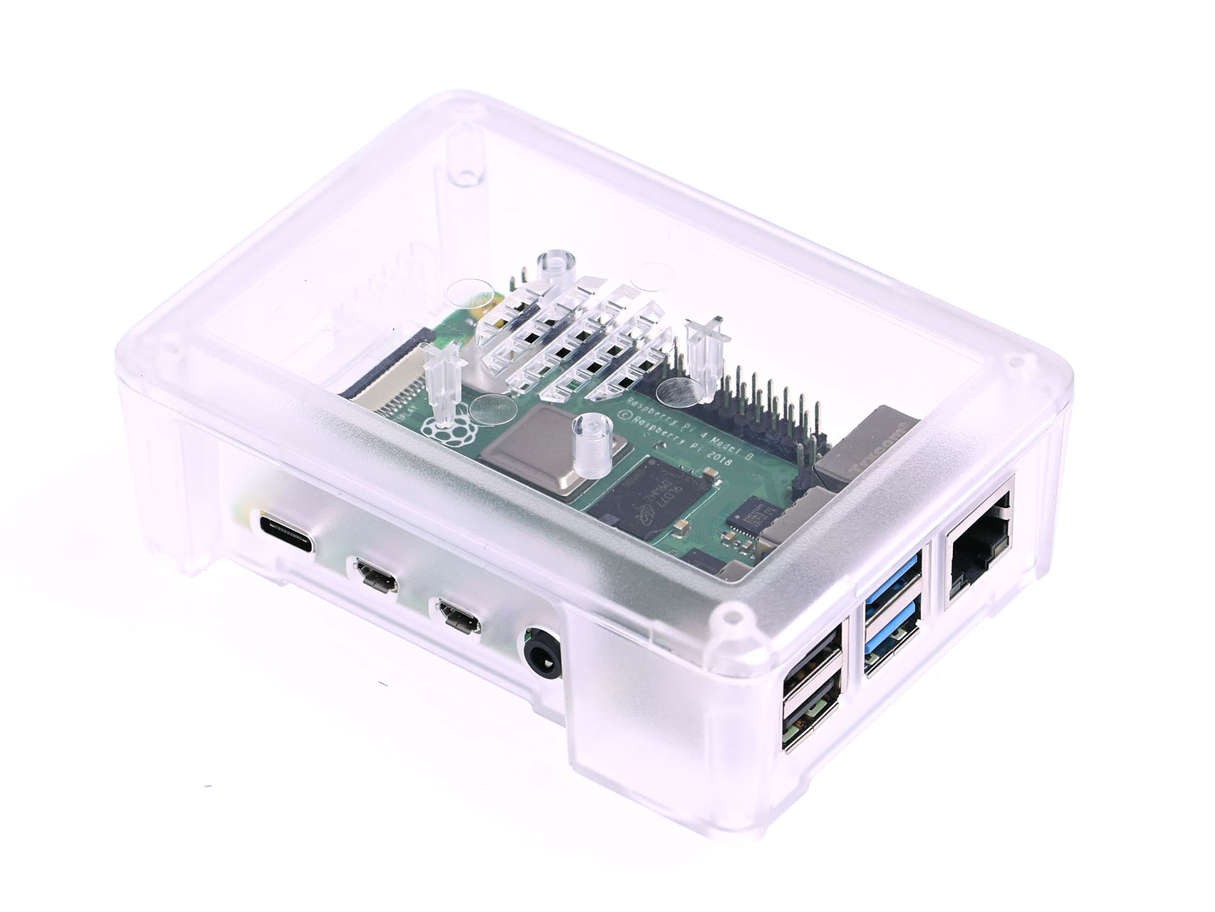 Cyntech Behuizing voor RPi 4B - Crystal Clear