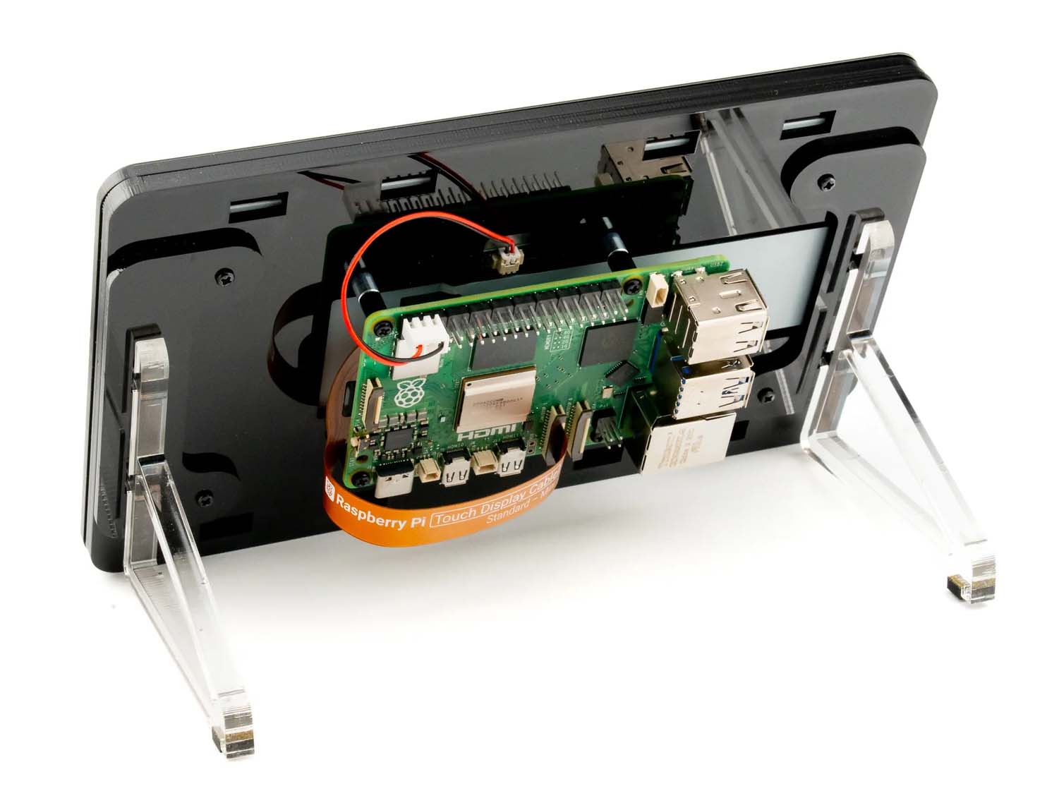 Pibow Standaard voor RPi Touch Display 2 - Noir