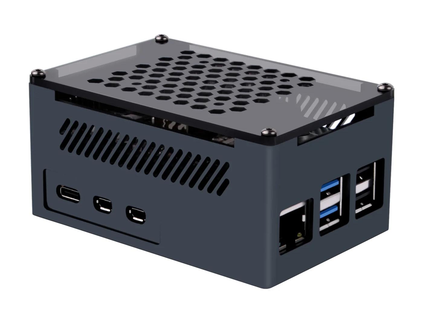 Aluminium HAT Behuizing voor Raspberry Pi 5