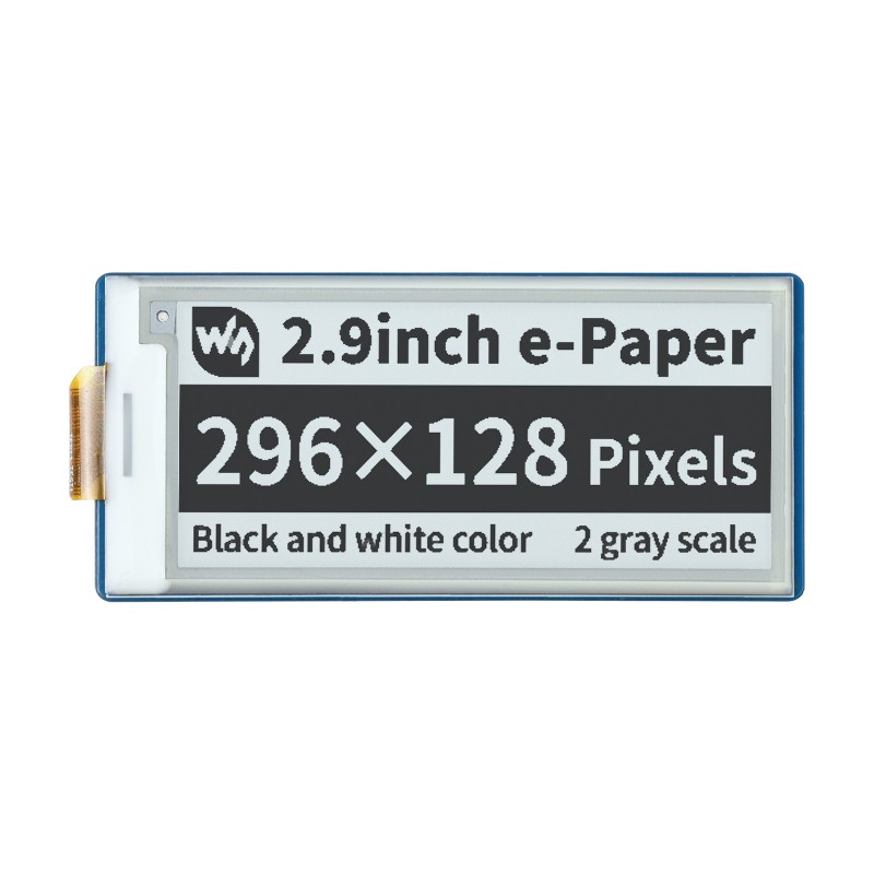 E-Paper HAT for Raspberry Pi Pico - 2.9 inch